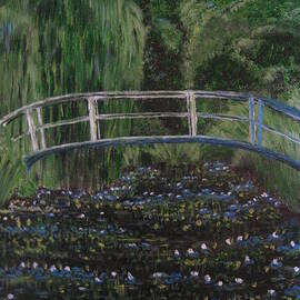 Footbridge Over Lily Pond