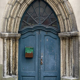 Fragment An Ancient Build With Blue by Eugenesergeev