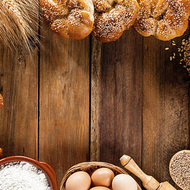 Frame Of Ingredients For Bread by Fcafotodigital