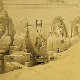 Front Elevation of the Great Temple of Aboo Simbel by David Roberts