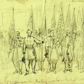 Genl. Custer Presenting The Flags Captured In The Last by Quint Lox