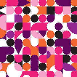 Geo retro pattern 01 by Little Smilemakers Studio