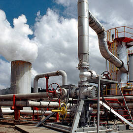 Geothermal Well, Separators And Pipe by THEODORE CLUTTER