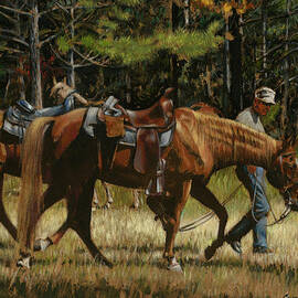 Getting Ready to Ride by Don  Langeneckert
