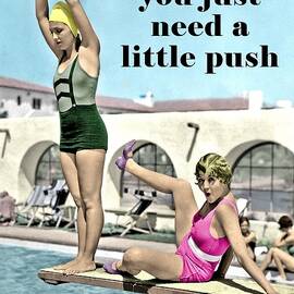 Go Ahead - Push Greeting Card by Everett