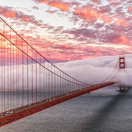 Golden Gate Bridge Sunset Evening Commute