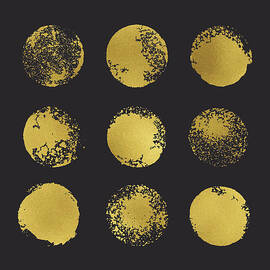 Golden Glitter Circles Boho Chic Style by Mariaarefyeva
