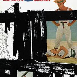 Gq Cover Featuring Illustration Over Photographs by Emme Gene Hall