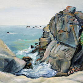 Gray Rocks and Sky at Gerstle Cove by Asha Carolyn Young