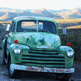 Green Chevy Truck by Valerie Loop