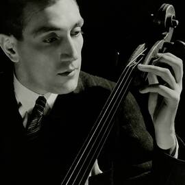 Gregor Piatigorsky With A Cello by Frances Mclaughlin-Gill