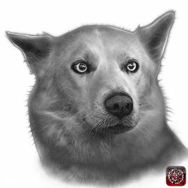Greyscale Mila - Siberian Husky - 2103 - WB by James Ahn