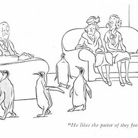 He Likes The Patter Of Tiny Feet by George Price
