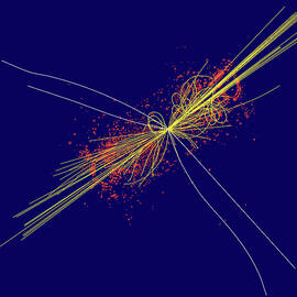 Higgs Particle Event Simulation by Science Photo Library
