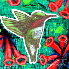 Honeysuckle Hummingbird by Genevieve Esson