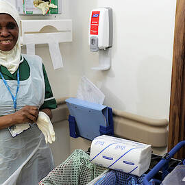 Hospital Cleaner by Science Photo Library