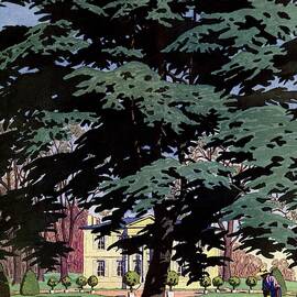 House And Garden Spring Gardening Guide Cover by Pierre Brissaud