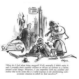 How Do I Feel About Being Mugged? Well by Lee Lorenz