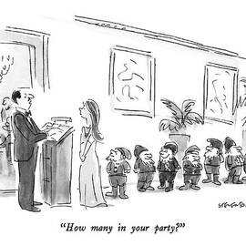 How Many In Your Party?
 Man With Reservation by James Stevenson