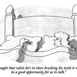 I Thought That While He's In There Brushing by Jack Ziegler