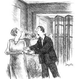 I'll Get Some More Canapes.  You Unruffle Mr by Charles Saxon