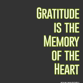 Inspirational Print Gratitude is the Memory of the Heart Printable Art Typography Quote Home Decor M by Celestial Images