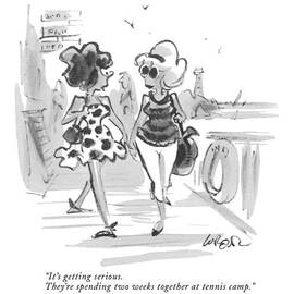 It's Getting Serious. They're Spending Two Weeks by Lee Lorenz