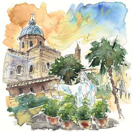 Jesus by Palermo Cathedral by Miki De Goodaboom