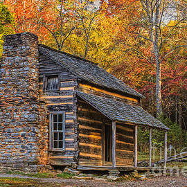 John Oliver's Cabin in Great Smoky Mountains by Priscilla Burgers