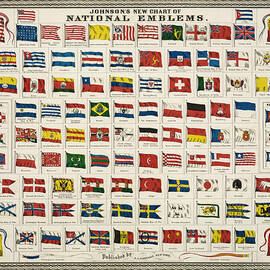 Johnsons New Chart of National Emblems by Georgia Clare