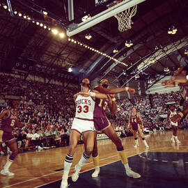 Kareem Abdul Jabbar Rebounding by Retro Images Archive