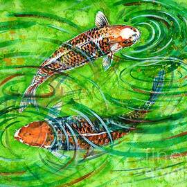 Koi Carps by Zaira Dzhaubaeva