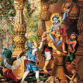 Krishna Balaram stealing butter by Vrindavan Das