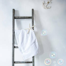 Ladder With Towel by Amanda Elwell