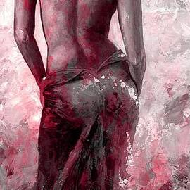 Lady in Red #27 digital colored version red by Emerico Imre Toth