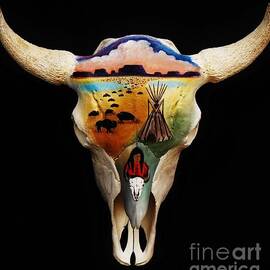 Lakota Bison Skull by Joy Bradley