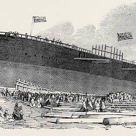 Launch Of West Indian Steamer Amazon, At Blackwall by English School