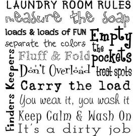Laundry Room Rules Poster by Jaime Friedman