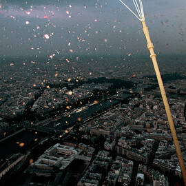 Lightning Conductor On Eiffel Tower by Science Photo Library
