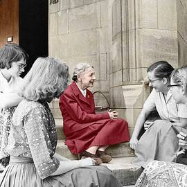 Lise Meitner With Students by Science Photo Library