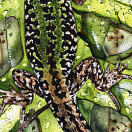 LIZARD in GREEN NATURE - Elena Yakubovich