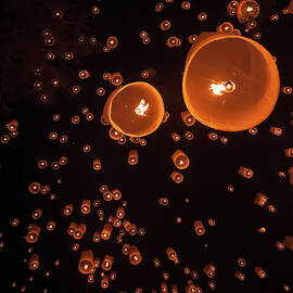 Loi Krathong Floating Lanterns by Chrispecoraro
