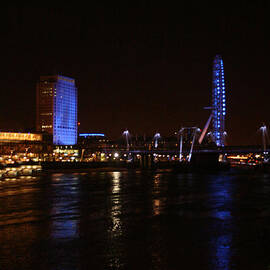 London At Night on the River Thames by Doc Braham