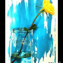 Long Stemmed Yellow Rose by Marsha Heiken