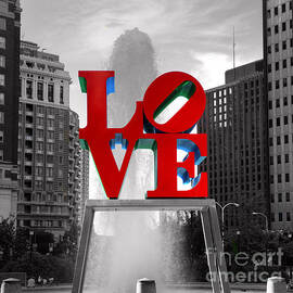 Love is Always Black and White Square by Paul Ward