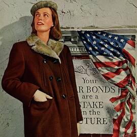 Mademoiselle Cover Featuring A Model In Front by George Karger