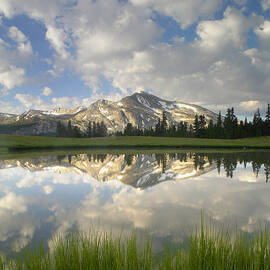 Mammoth Peak And Clouds Reflected by Tim Fitzharris