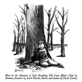 Man In The Autumn Of Life Recalling Old Love by Eldon Dedini