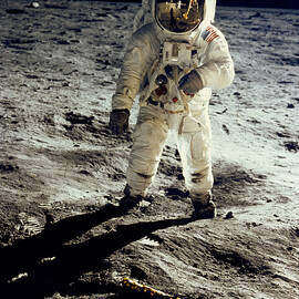 Man On The Moon by Underwood Archives  Neil Armstrong