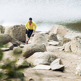 Man Running Towards Camera Through Big by Daniel Santacatalina